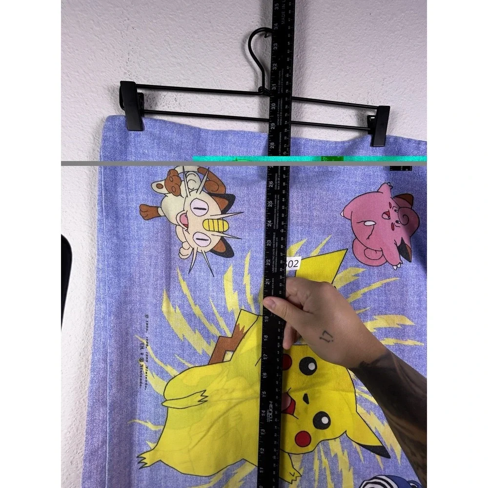 Vintage Pokemon Pillowcase Cover Standard Size Pikachu Ash CLEAN‎